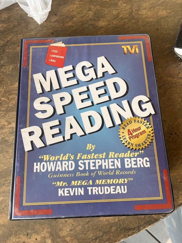 Vintage Mega Speed Reading 4 Hour Program By Howard Stephen Berg & Kevin Trudeau