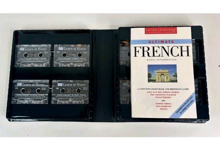 Living Language Ultimate French Course Basic- Interme 8 Cassette Tapes & Book gallery