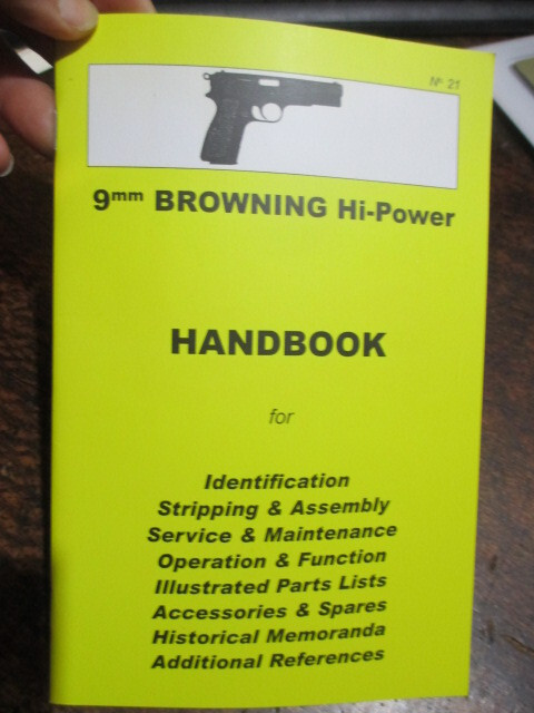 9mm BROWNING Hi Power HAND BOOK Maintenance Skennerton No 21