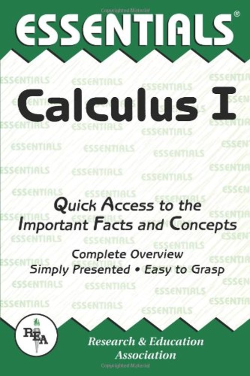 Calculus I Essentials Paperback Research and Education Associatio