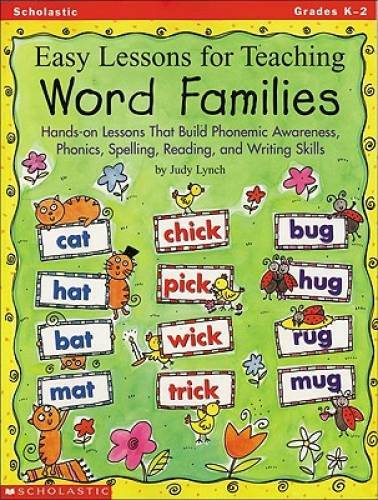 Easy Lessons for Teaching Word Families: Hands-on Lessons That Build Phon – GOOD