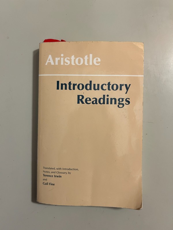 Hackett Classics Ser.: Aristotle: Introductory Readings by Gail Fine and ….
