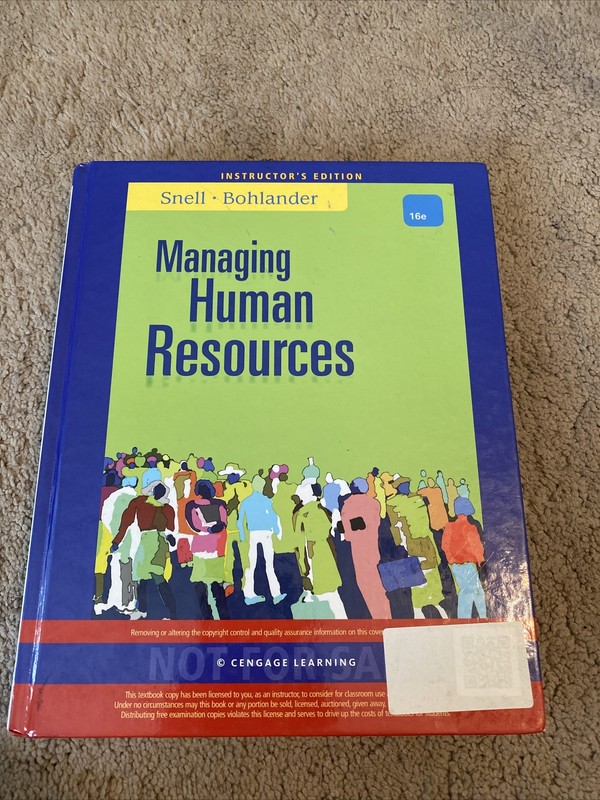 Managing Human Resources 16/e Hardcover by Scott A. Snell 6819