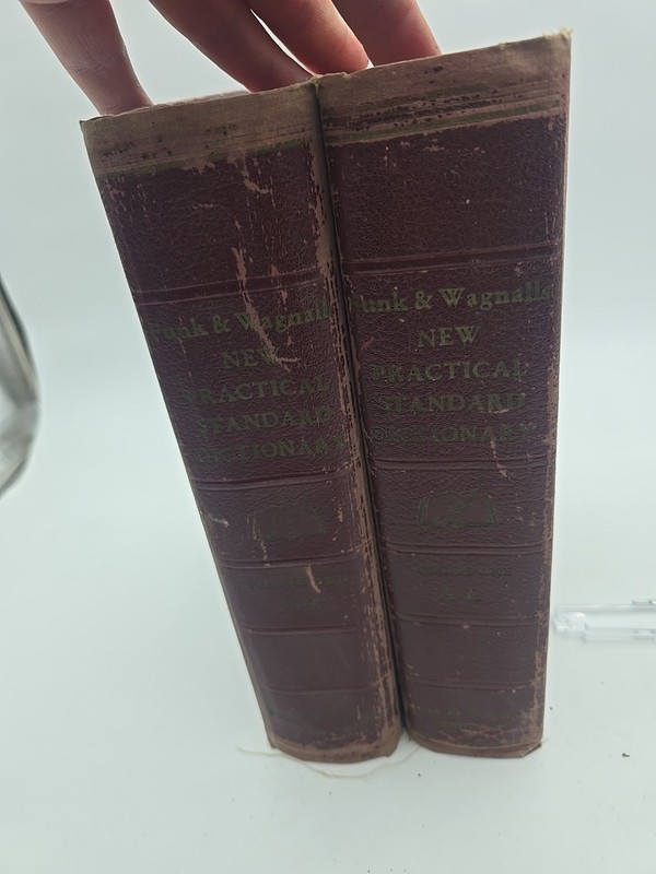 Vtg FUNK & WAGNALLS New Practical Standard DICTIONARY 1948 Edition Vol. 1 & 2