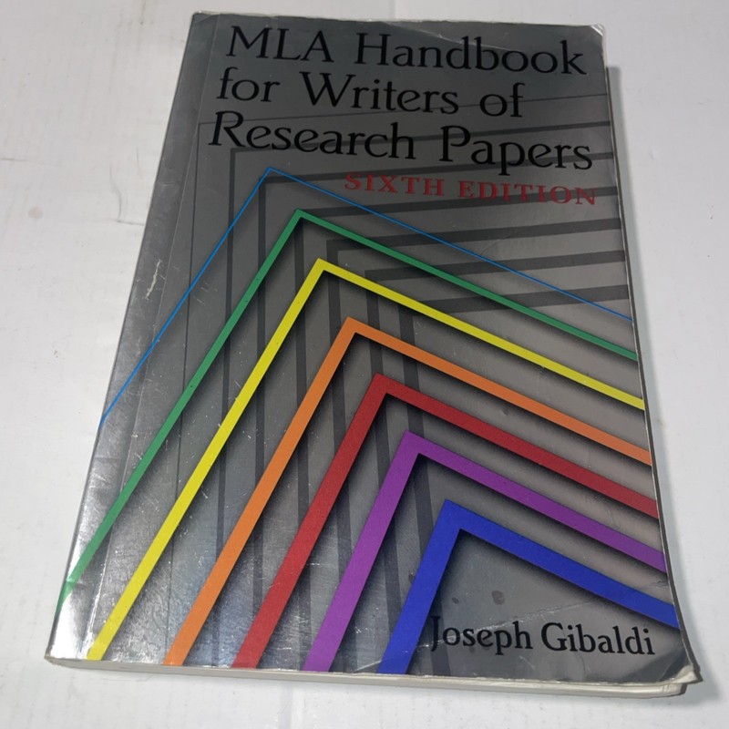 MLA Handbook for Writers of Research Papers – 6th Edition- GOOD