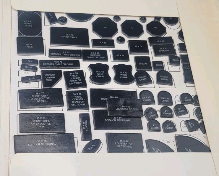 Vintage Magnetic Room Furniture Planning Kit Interior Home Design Set gallery