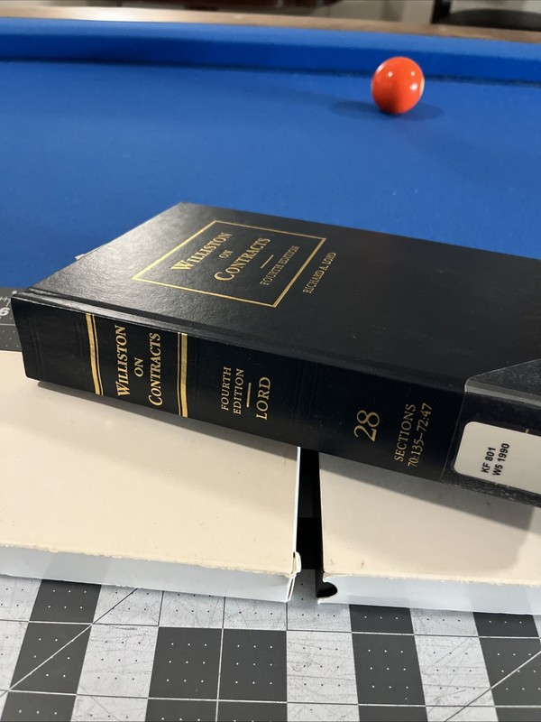Williston On Contracts 4th Edition Forms Volume 28 Law Book Legal Reference 2003