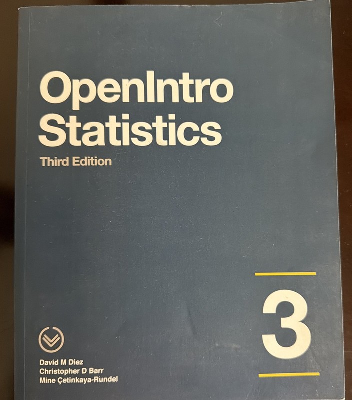 OpenIntro Statistics David, Barr, Christopher, Çetinkaya-Rundel,