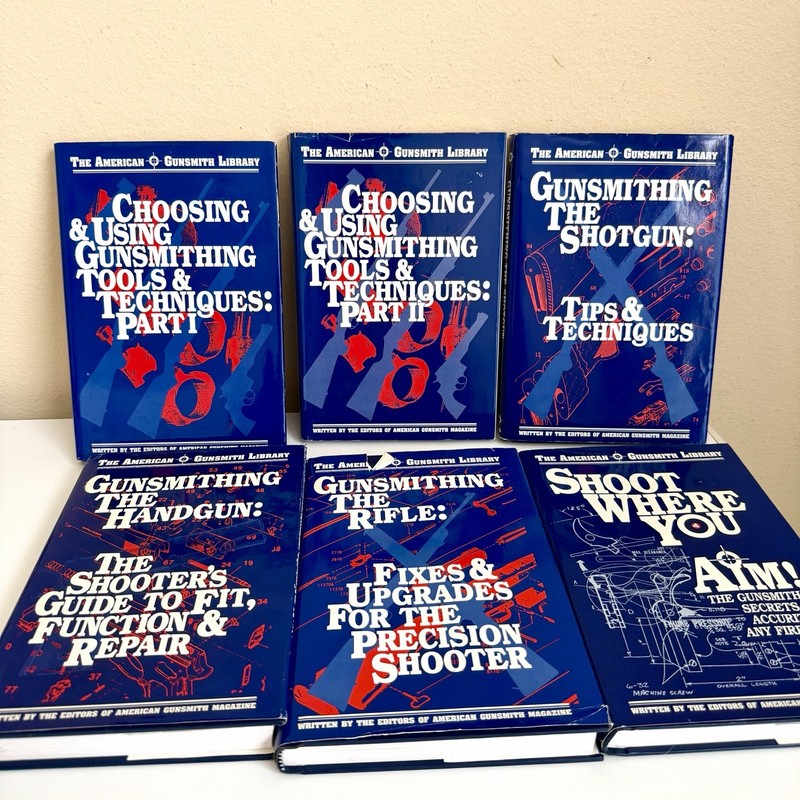 6 Volume Set The American Gunsmith Library Volume 1-6 Hardcover Gun Book Lot