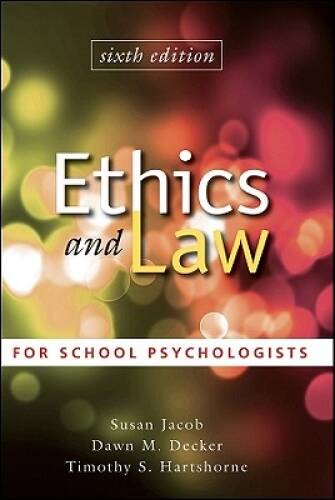 Ethics and Law for School Psychologists – Hardcover By Jacob, Susan – VERY GOOD