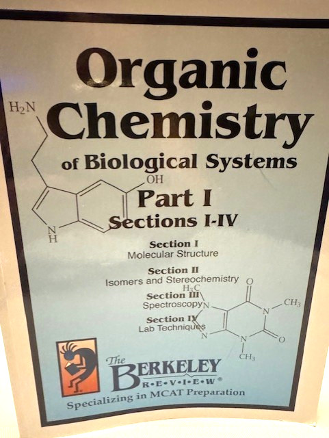 Organic Chemistry of Biological Systems Book Part 1 Sec 1-4 Berkley-Free Ship