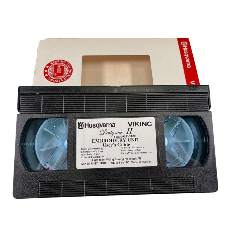 Husqvarna Viking VHS Tape Designer II Embroidery User Guide Instructional