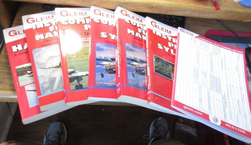 Lot of 7 Gleim Pilot 5th Ed Commercial Handbooks Instrument Training Test Syllab