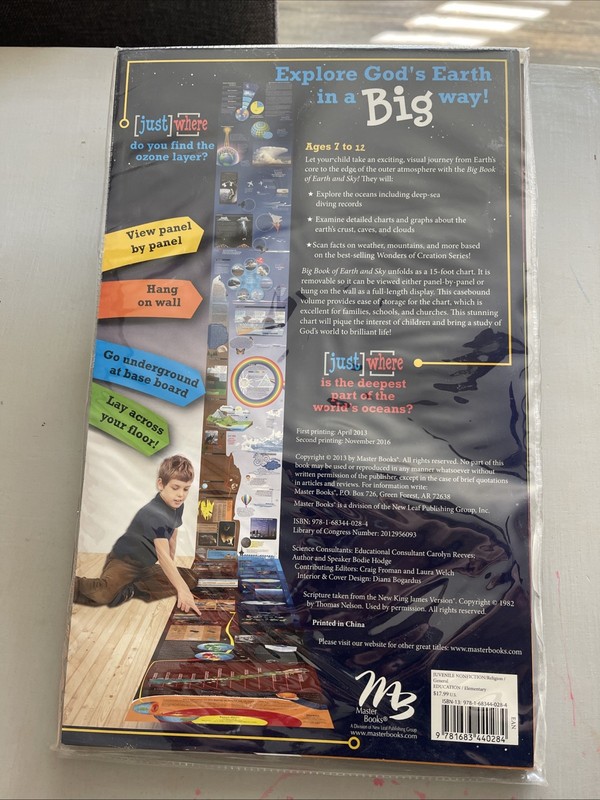 NEW! Big Book Of Earth & Sky, 15 Foot Chart, By Master Books gallery