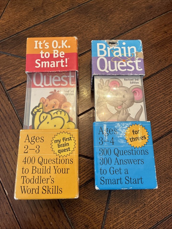 2 Brain Quest Sets: Ages 2-3; Ages 3-4; Revised 3rd Editions
