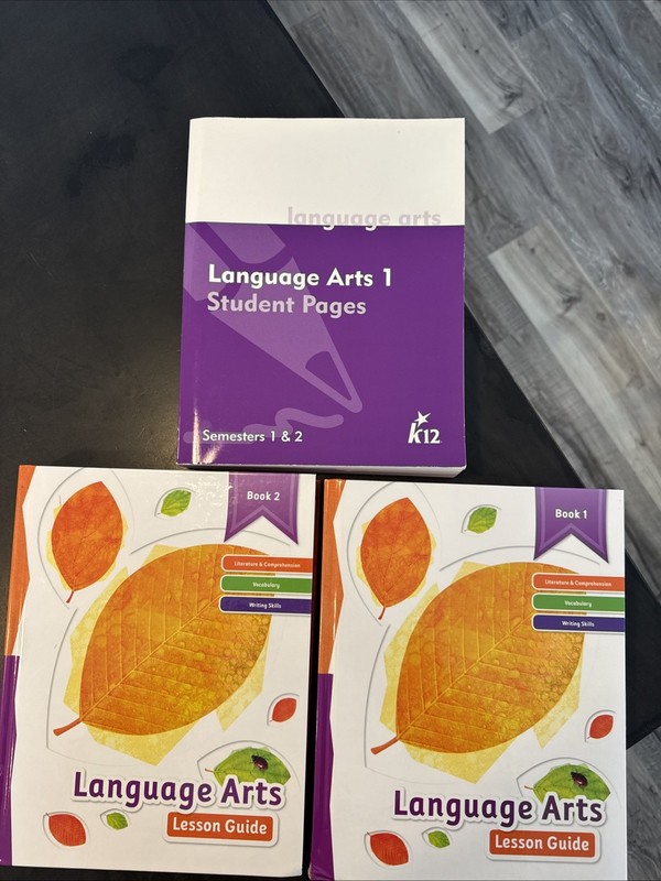 K 12 Language Arts Lesson Guides Book 1 And 2 And Student Pages