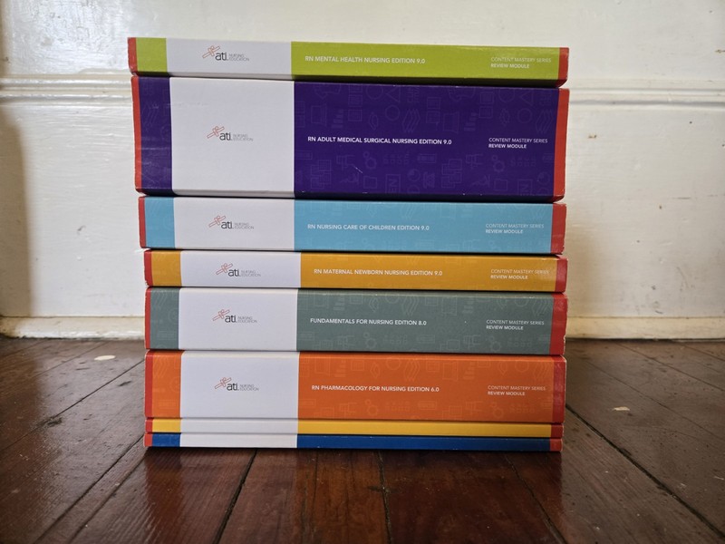 ATI Content Mastery Series Review Modules 2016 Set 8 Books Study Test RN Nursing