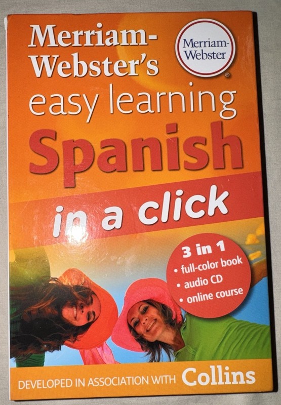 Merriam-Webster Easy Learning Spanish in a Click Book + Audio CD Collins 3-in-1