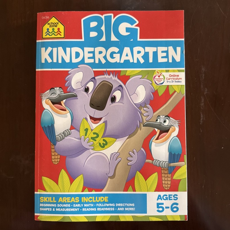 BIG Kindergarten Workbook – Perfect Paperback By School Zone Staff – NEW