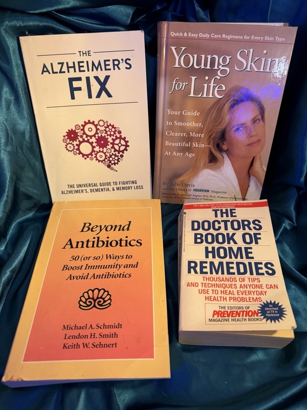 LOT of 4 ALT HEALTH/LONGEVITY BOOKS! Beyond Antibiotics,Doctor’sBookHomeRemedies