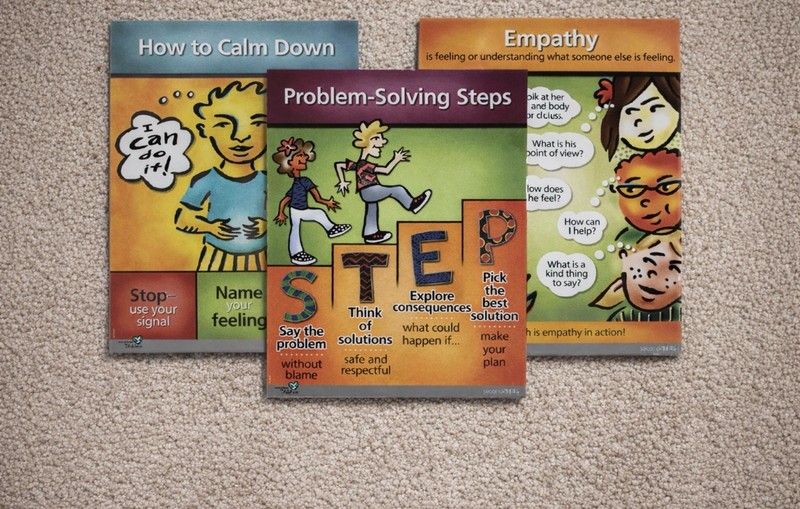 Second Step Curriculum Poster Card Kit Empathy, Calm, Skills