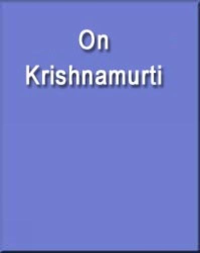 On Krishnamurti – 9780534252267, paperback, Raymond Martin