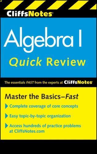 CliffsNotes Algebra I Quick Review: 2nd Edi- Jerry Bobrow, 0470880287, paperback