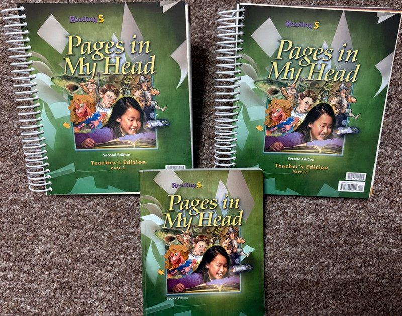 BJU Reading Grade 5 Pages In My Head Student Book & Teacher’s EditionsPart 1 & 2