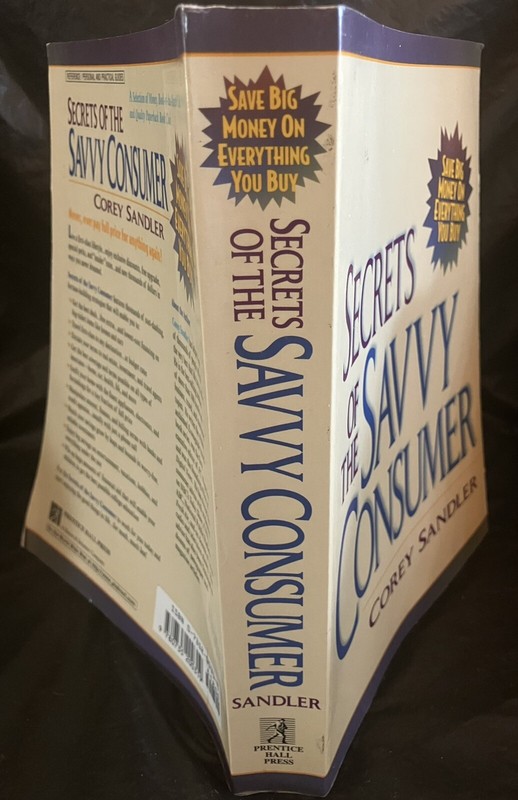 1998 “Secrets Of The Savvy Consumer” Paperback Book! By Corey Sandler, Save $