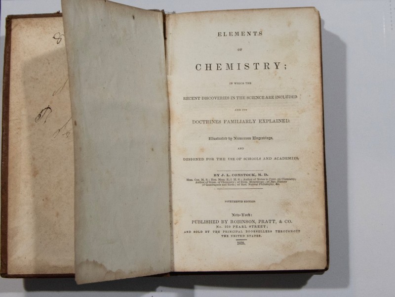 J. L. Comstocks MD Chemistry Textbook, Elements of Chemistry 1835, 14th edition