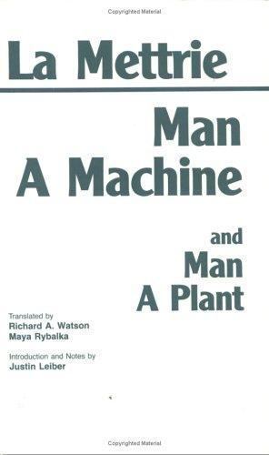 Man a Machine and Man a Plant – 9780872201941, paperback, Julien Offray de La Me