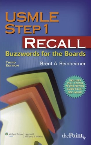 USMLE STEP 1 RECALL (RECALL SERIES) By Brent A. Reinheimer **Mint Condition**