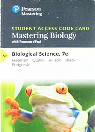 Mastering Biology with Pearson Standalone Access Card Biological Science 7th