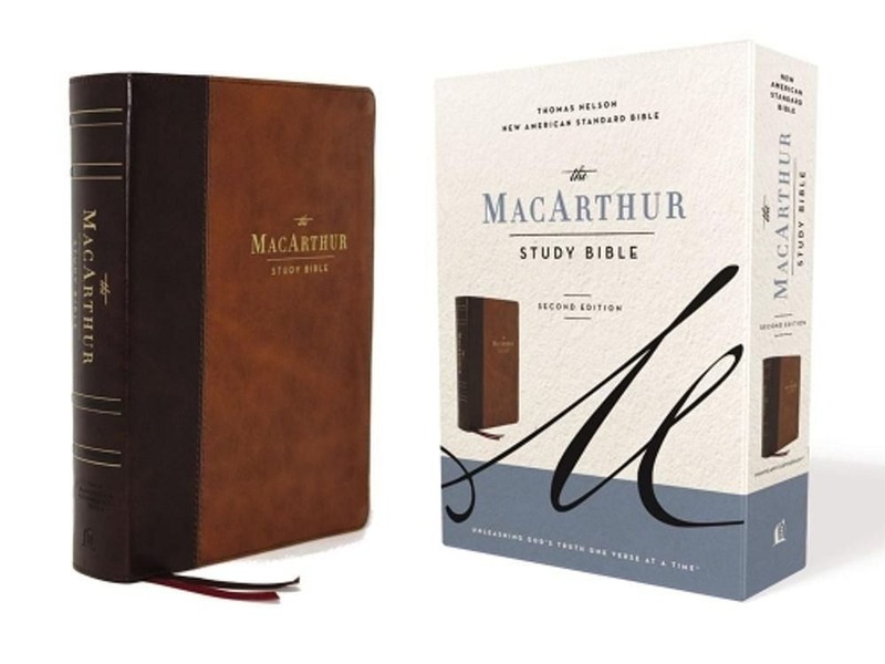 NASB, MacArthur Study Bible, 2nd Edition, Leathersoft, Brown, 1995 Text, Comfort