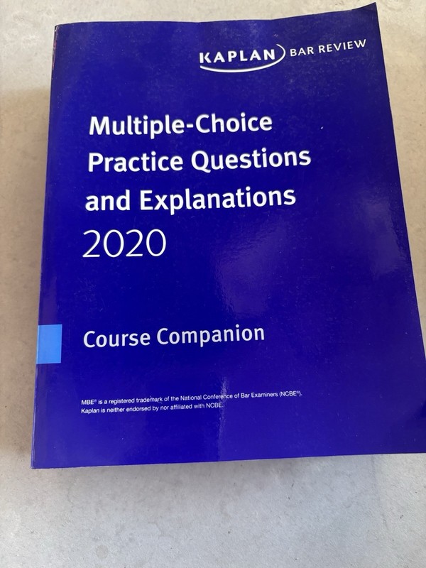Kaplan Bar Exam Prep MBE Multiple Choice Questions & Explanations 2020