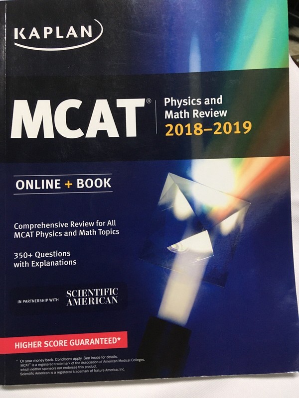 MCAT Physics and Math Review 2018-2019: Online + Book (Kaplan Test Prep) by Kap