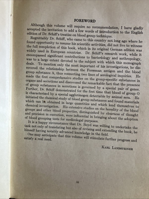 Blood Grouping Technic,A Manual,Fritz Schiff,William Boyd,1942 gallery