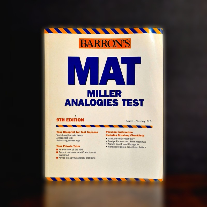 Barron’s MAT : Miller Analogies Test Robert, Sternberg | Perfect For Students