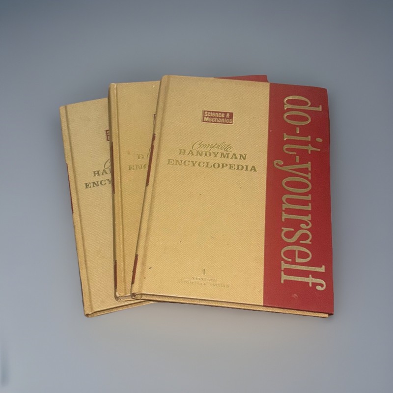 1975 Complete Handyman Do-It-Yourself Encyclopedia 3 Vol Set H.S. Stuttman