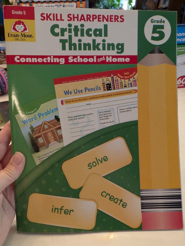 Evan-Moor Skill Sharpeners Critical Thinking Grade 5 Workbook EMC 3255