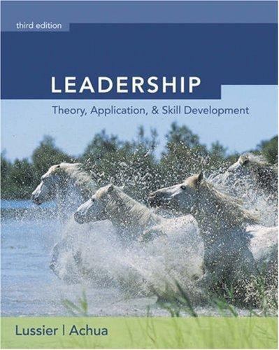 Leadership (with InfoTrac) by Robert N. Lussier; Christopher F. Achua