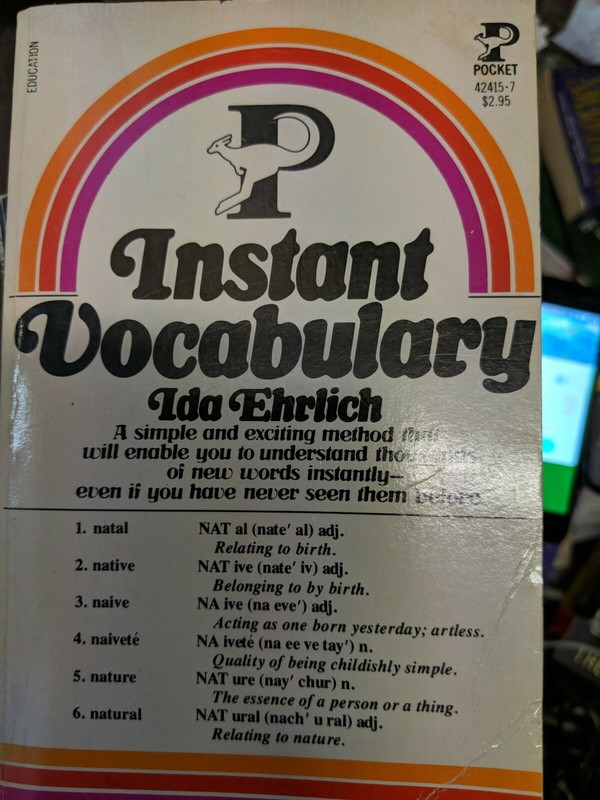Instant Vocabulary by Ida L Ehrlich 0671424157