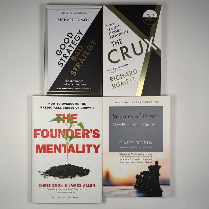 Strategy Masterclass 4 Book Set Rumelt Good Strategy Bad Strategy Crux Sources