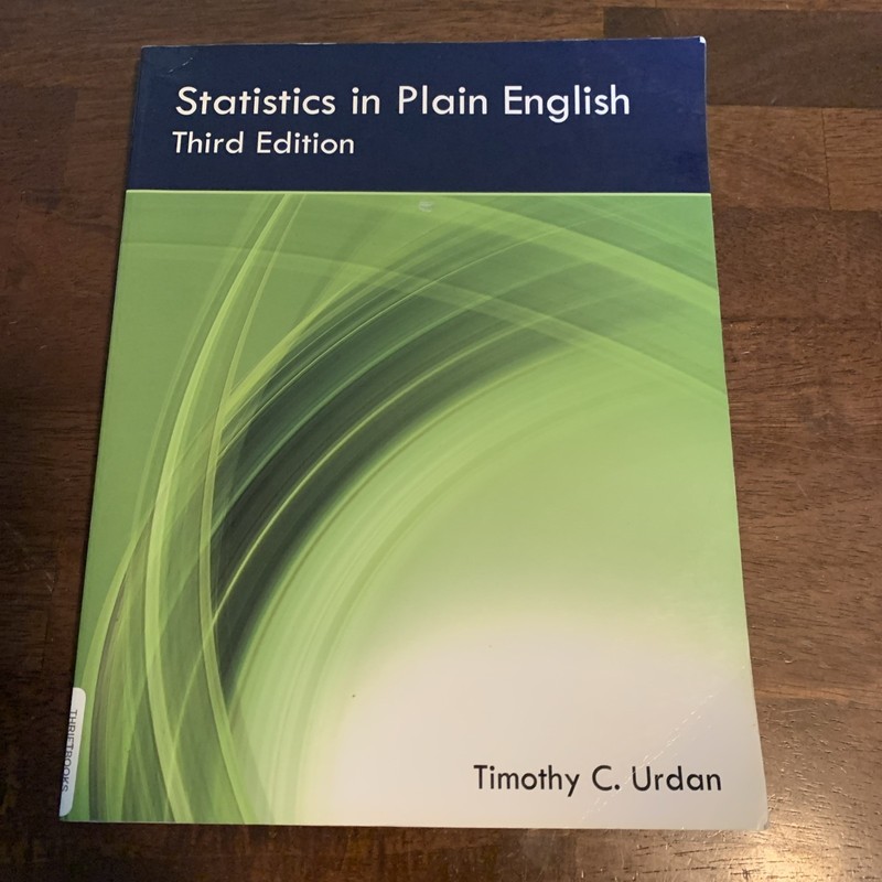 Statistics in Plain English Third Edition by Timothy C. Urdan (2010, Trade…