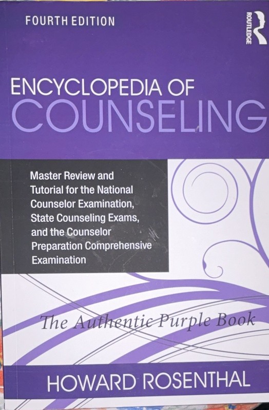 Routledge Authentic Purple Book Encyclopedia of Counseling 4th Ed Rosenthal 2019