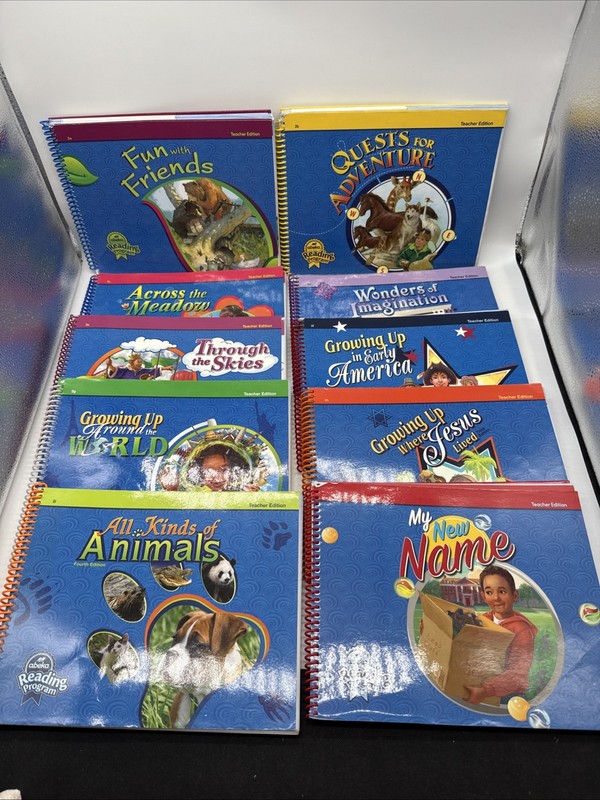 Abeka 2nd Grade Teacher Edition Reading Set – Fun w Friends, Growing Up, Jesus