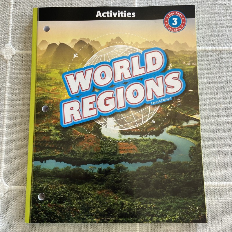 BJU 3rd grade HERITAGE STUDIES 3 STUDENT ACTIVITIES 4th ed HISTORY World Regions