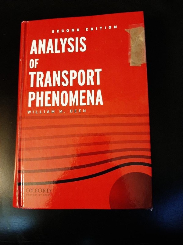 Analysis of Transport Phenomena – HC 2012 Deen William 2nd ed. Good