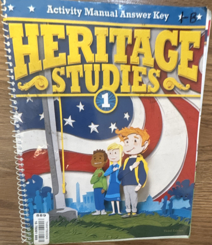BJU Press Heritage Studies 1 Activity Manual Answer Key Spiral Bound 2013