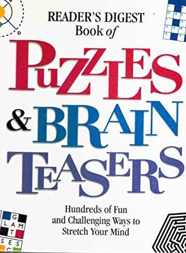 Book of Puzzles and Brain – Hardcover, by Editors of Reader’s – Acceptable